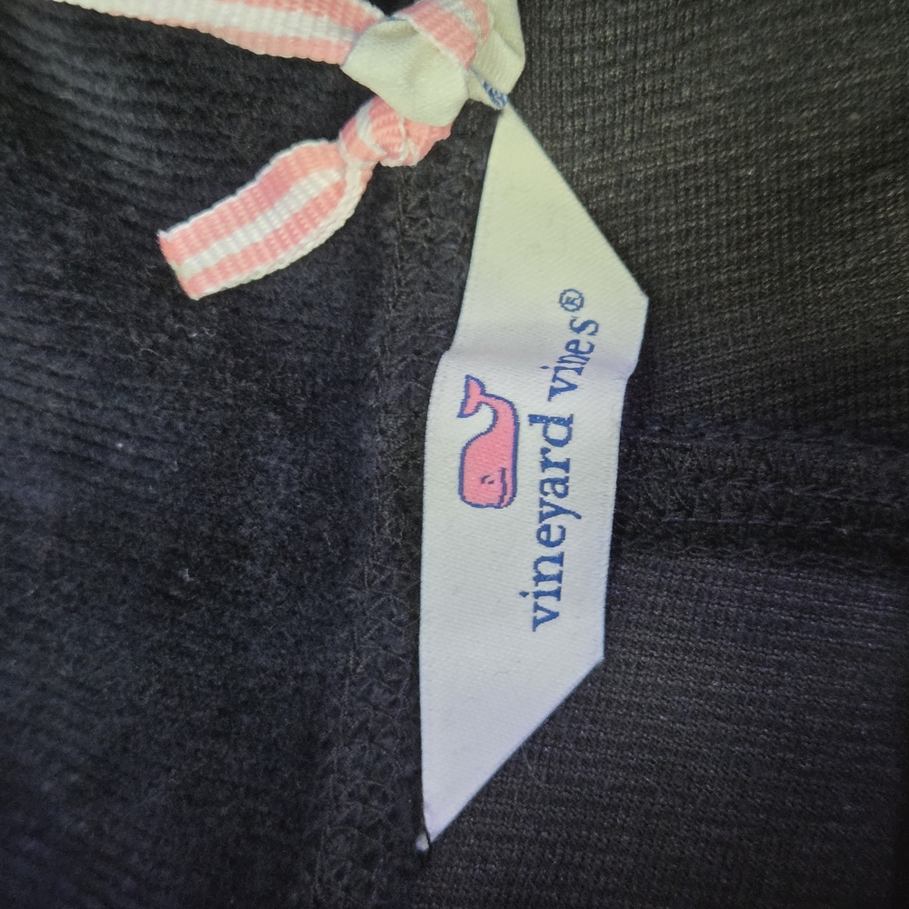 Vineyard Vines XXS Cord Velvet Leggings Jet Black Tuxedo Stripe NWT - Picture 2 of 4
